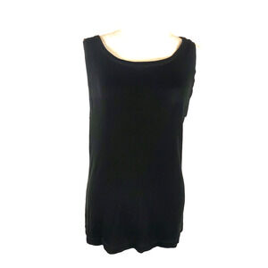 Chicos Travelers Women's Camisole Tank Shirt Size 1 Medium Black Sleeveless